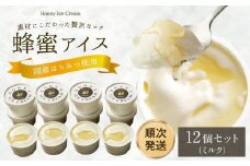 【冷凍】 かの蜂 国産はちみつ アイスクリーム ミルク 12個 セット｜＜配送不可：北海道・沖縄・離島＞