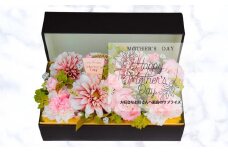 「母の日ギフト」八女のお花を使ったフラワーボックス(ピンク系）＜配送不可：北海道・沖縄・離島＞ 贈り物 プレゼント 感謝 想い