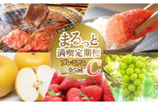 福岡・八女まるっと満喫定期便プレミアム全5回C＜配送不可：北海道・沖縄・離島＞ フルーツ 明太子 牛肉 梨 あまおう シャインマスカット 果物 博多和牛 焼肉 福岡県