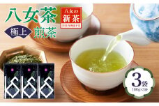 【2025年新茶】八女茶 極上煎茶 100g×3袋