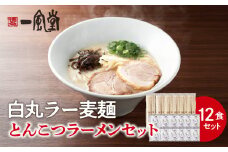 一風堂白丸ラー麦麺セット（12食） ラーメン 博多 福岡 とんこつ ラー麦 麺 セット