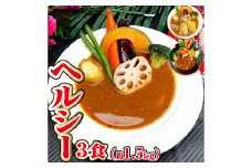 冷凍 スープカレー ヘルシー 3食 セット 計約1.5kg / チキン 薬膳 ベジタブル カレー レトルトカレー レトルト食品 詰め合わせ