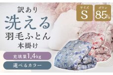 訳あり 節電対策 洗える羽毛ふとん 羽毛ふとん 羽毛布団 たっぷり増量タイプ 本掛け 充填量1.4kg ダウン85%抗菌・防臭ダウン使用 シングル ピンク・ベージュ系