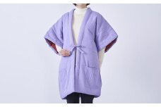 綿入れ やっこ半纏 (半袖) ささ舟柄 ラベンダー