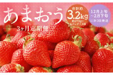 【3回定期便】福岡県産 あまおう 合計約3.24kg 約270g×4パック×3回 【2024年12月上旬発送開始】