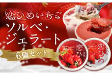 濃恋ソルベ・恋ジェラート 2種類×各3個 計6個入 【2025年5月上旬以降順次発送予定】 ソルベ ジェラート アイス デザート スイーツ いちご セット 食べ比べ 冷凍