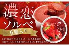 濃恋ソルベ 80ml×6個入 【2025年5月上旬以降順次発送予定】 ソルベ アイス デザート スイーツ いちご ギフト 冷凍 福岡県 筑後市