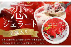 恋ジェラート 80ml×6個入 / ジェラート アイス デザート スイーツ いちご ギフト 冷凍 福岡県 筑後市