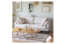 【アイボリー】 高野木工 LEO SOFA レオソファ 2.5人掛け オーク脚 【5年保証】 ソファ インテリア 家具 九州 福岡県 筑後市