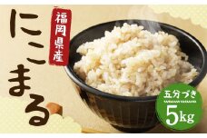 【栽培期間中肥料・農薬不使用】にこまる 五分づき 5kg 福岡県産  白米 お米 精米 【2025年11月上旬より順次発送予定】