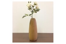 【木製フラワーベース　オーク材　fv011-OAK】オイルフィニッシュ 一輪差し 花瓶 木製 小物 置物 MUKU屋 MUFactory