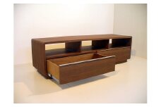【ROUND テレビボード　ウォールナット153cm】ウォールナット材ツキ板　オイルフィニッシュ 家具 テレビ台 テレビボード TVボード AVボード 棚 リビングボード サイドボード ローボード MUFactory