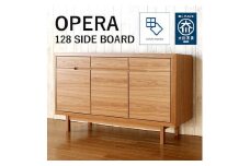 【OPERA／オペラ 128サイドボード ホワイトオーク】★創業明治40年老舗「境木工」の職人の細かな技が魅せる額縁に飾られた天然木のアート作品のようなサイドボード