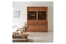 【大川家具】バンプ 150 ダイニングボード オープンボード ナチュラル ブラウン キッチン収納 リビング収納 無垢材 オーク 北欧 ジャパンディ