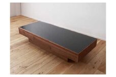 CHOCOLAT Living Table 119 walnut (glass top)
