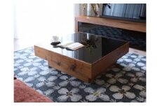 CHOCOLAT Living Table 098 walnut (glass top)