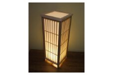 組子行灯「極」LLサイズ 格子組子(手漉き楮和紙無地 月宮殿)