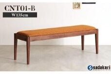 CNT01-B ダイニングベンチ 幅135cm ウォールナット無垢 合皮 ファブリック 大川市 貞苅椅子製作所