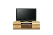 150センチ幅テレビボード・アルル 様々な樹種の木材を組み合わせた個性派