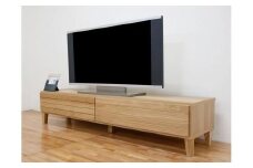 テレビ台 テレビボード 幅180 ホワイトオーク 無垢材 引き出し 収納 デッキ収納 TV台 ローボード 脚付き 大川家具 丸田木工 フェント