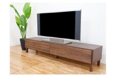 テレビ台 テレビボード 幅180 ウォールナット 無垢材 引き出し 収納 デッキ収納 TV台 ローボード 脚付き 大川家具 丸田木工 フェント