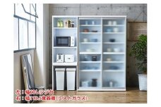 【開梱設置】キッチンボード レンジ台 ポエム 幅60 ホワイト 食器棚 家具