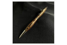 【木製シャープペンシル 0.5mm（ウェンジ材・縞杢・艶消し仕上げ）2Pice】木製シャープペンシル 木軸シャープペンシル 銘木 プレゼント 贈り物 記念品 贈答品 MUKU屋 MUFactory