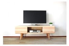 【撫でたくなる国産杉のすべすべテレビ台】NADEテレビボード 130 国産杉