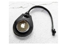 エアタグ用 ケース カバー レザー 本革 apple airtag 【ブラック】
