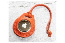 エアタグ用 ケース カバー レザー 本革 apple airtag 【レッド シュリンク】