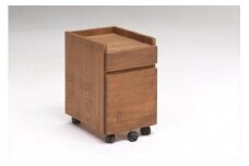 ＜空間にマッチする超シンプルデザインワゴン＞／シンプルワゴン／ブラウン／机／大川家具