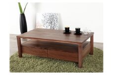 大川家具 フォレス 110センターテーブル 引出し付 天然木ウォールナット