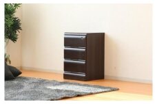 大川家具 チェスト ミニ 幅40cm 引出し 3段 サイド 収納 ブラウン