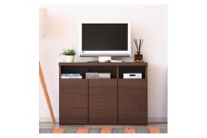 家具 テレビ台 収納 幅90cm 高さ63cm TVボード ブラウン