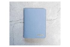maf pinto (マフ ピント) レザーカードケース クリアポケット ライトブルー ADRIA LINE 本革 日本製