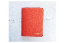 maf pinto (マフ ピント) レザーカードケース クリアポケット フレッシュレッド ADRIA LINE 本革 日本製