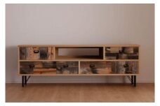 【MARBLE／マーブル 160TVボード ホワイトオーク】★古材パネルを1枚1枚手作業で張り合わせたおしゃれなデザインのTVボード商品ごとに異なる表情を持つデザインは唯一無二の1点物
