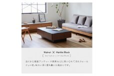 リビングテーブル 120cm MLT-211＜ウォールナット＞【モーブル】【大川家具】