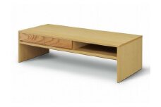 【大川家具】 開梱設置 125cm リビング テーブル ホワイトオーク センダン材 国産材 キルト