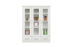 家具 本棚 書棚 幅90cm モダンデザイン ミドル 低め【ホワイト】