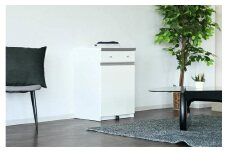 大川家具 ゴミ箱 カウンター ダストカウンター 幅55cm コンセント付き ゴミの分別ができる【ホワイト】