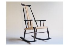 ロッキングチェア 拭き漆 和紙編み【大川家具】
