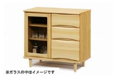 【幅79.6 奥行42 高さ75.3】OKティアラ国産ヒノキ80サイドボード