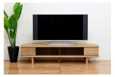 テレビ台 テレビボード 幅160 ホワイトオーク 無垢材 引き出し 収納 デッキ収納 TV台 ローボード 脚付き 大川家具 丸田木工 リード