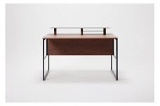 パソコンデスク リモートワーク ウォールナット 120 シェルフ大付 WAAKstation2WN 1207 shelf
