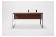 パソコンデスク リモートワーク ウォールナット 140 ミニシェルフ付 WAAKstation2WN 1407 minishelf