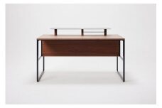 パソコンデスク リモートワーク ウォールナット 140 シェルフ大付 WAAKstation2WN 1407 shelf