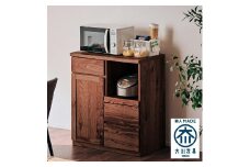 【Chatra／チャトラ 幅80cmカウンター ブラウン】★シンプルでお部屋に合わせやすいカウンターボード