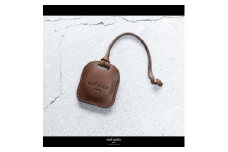 maf pinto (マフ ピント) air tag ケース カバー スクエア 保護 ダークブラウン レザー 本革 日本製