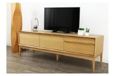 大川家具 レフライン 150cm テレビボード 収納 天然木 オーク(ナラ) 野中木工所